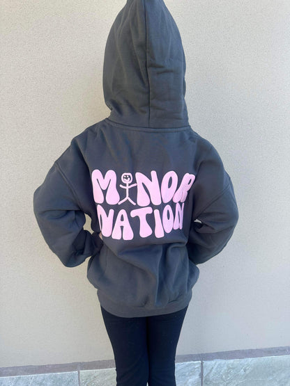 Offstage Hoodie Charcoal/Pink