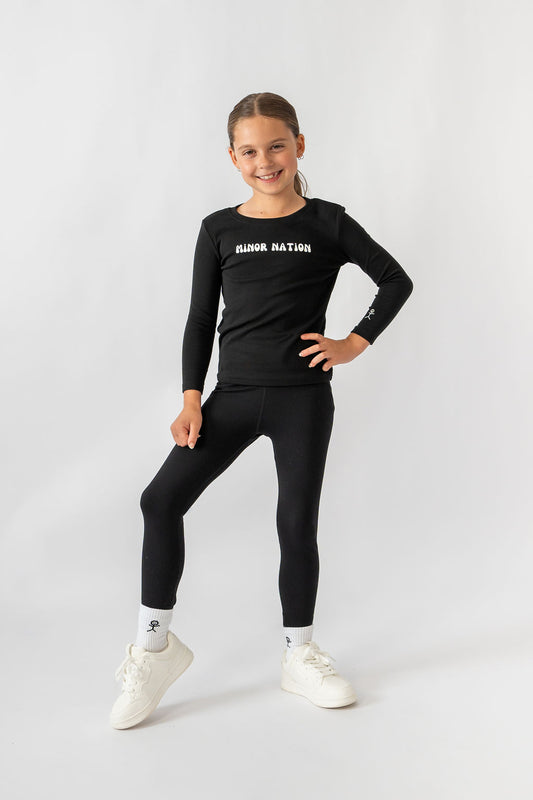 Product photo of Girls Elite Long Sleeve Top Black