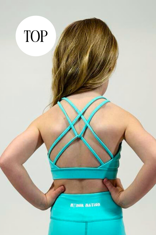 All-Around Gym Crop Top Turquoise