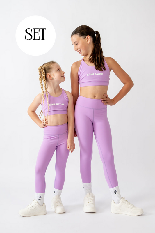 Crop & Tights Set Lilac