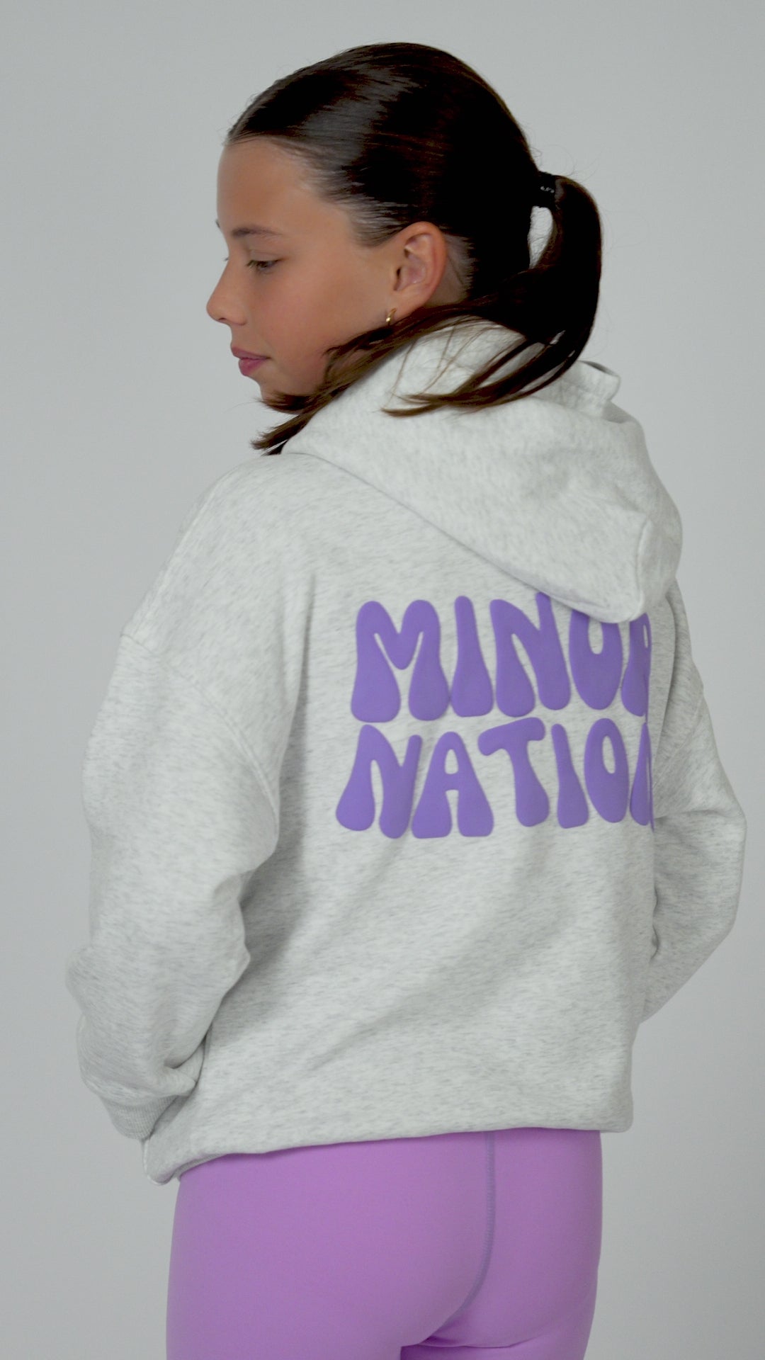 Product clip of Minor Nation's Offstage Hoodie in grey